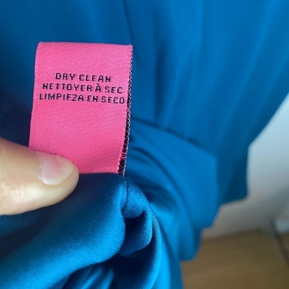 Betsy Johnson bell sleeve sheath teal dress size10 - Picture 11 of 12